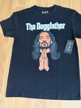 Dogg Supply "Tha Doggfather" Black Snoop Spinner Tee Small NWT